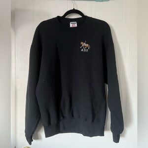 Vintage 90s JERZEES ADS Crewneck Sweater with equestrian logo